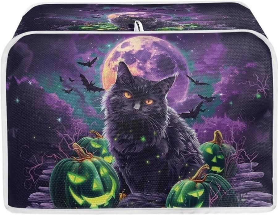 Broodrooster Cover met Halloween Print voor 4 Sneetjes Bescherming tegen Stof en Krassen