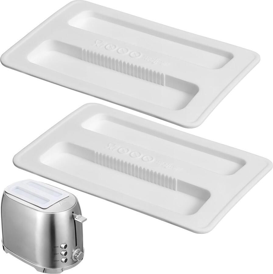 Broodrooster Deksel Apparaat Beschermer Keuken Hygiëne Flexibel Siliconen Materiaal 15.8cm Lengte Wit