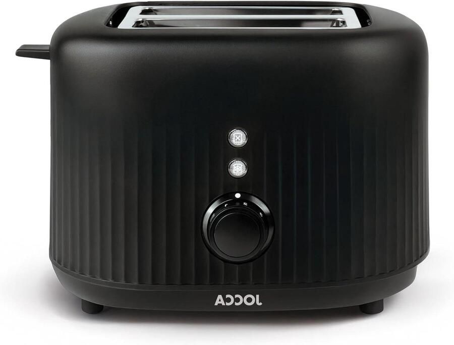 Broodrooster Dubbele Sleuf Tosti Apparaat Ontbijt Maken 7 Bruiningsniveaus 10 x 10 cm Zwart
