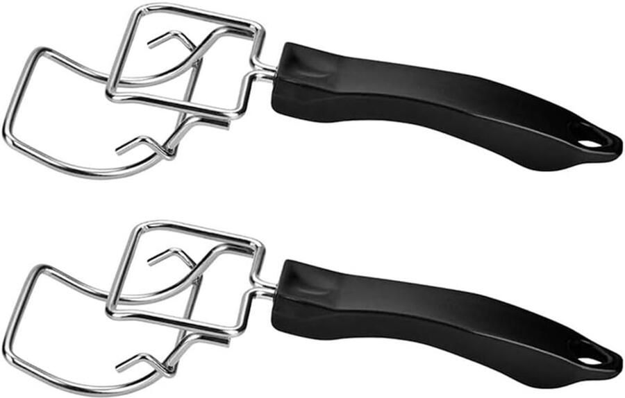 Broodrooster Gereedschap Oven Tang Veilig Verwijderen Set van Twee 21 cm Lengte Zwart Bruin