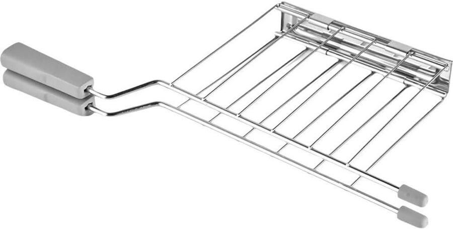 Broodrooster Grill Broodrekje Kaasplank Ontbijt Bereiden Ruimtebesparend Ontwerp 27 cm Zwart Grijs