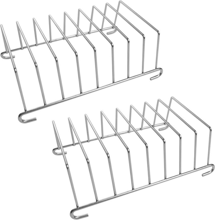 Broodrooster Houders Toast Standaarden Brood Roosteren Roestvrij Staal 8 Schijven Zilver