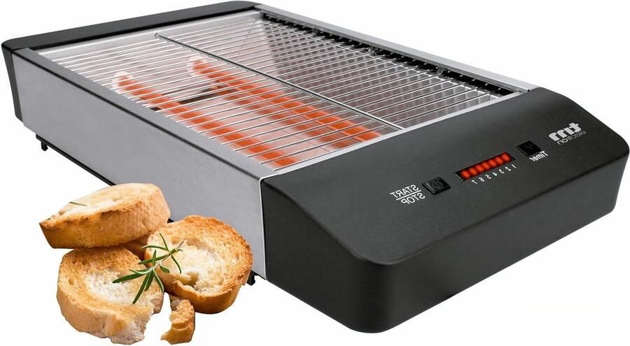 Broodrooster Keukenapparaat Ontbijt Maken 600 Watt Vermogen Compact Formaat Zwart