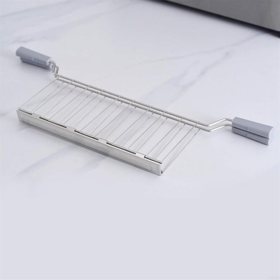 Sandwichkooi Broodrooster Tosti Maker Snelle Snacks Maken Gelijkmatig Roosteren 436 x 114 cm Grijs
