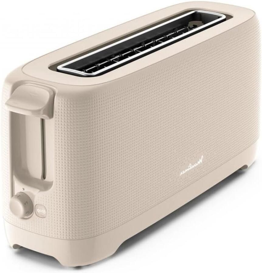 Broodrooster Lange sleuf Ontbijt Bereiden Minimalistisch Design 1000 Watt Warmgrijs
