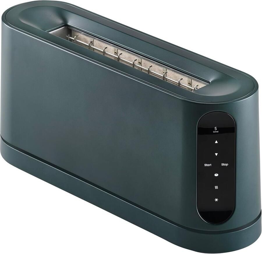 Broodrooster Lange Sleuf Toastapparaat Keuken Ochtendroutine Verbeteren Bewegingsgeactiveerd Display 41 x 11 x 195 cm Groen