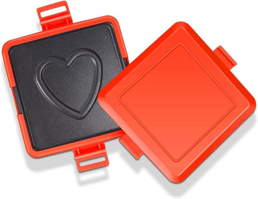 Broodrooster Magnetron Sandwich Grill Tray Ontbijt Maken Hittegolf Technologie 18 x 15 x 4 cm Rood