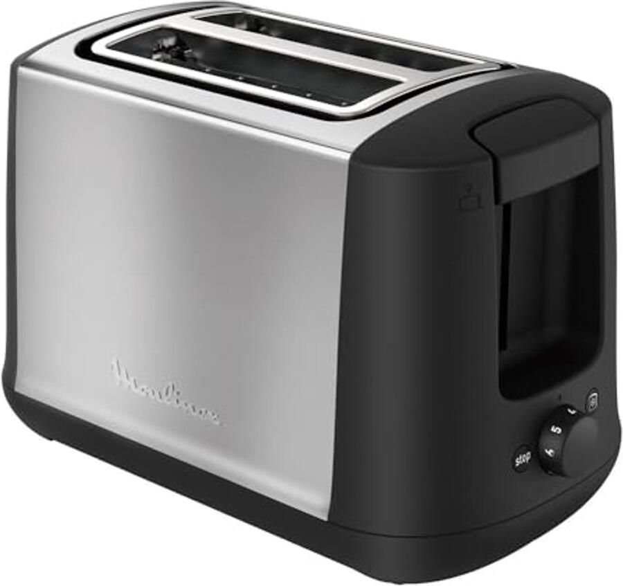 Broodrooster Toastapparaat Ontbijt Bereiden Verstelbare Bruining 2 Sleuven Zwart - Foto 2