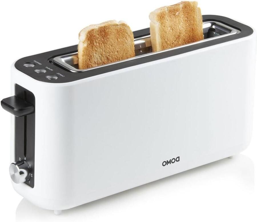 Broodrooster met Lange Sleuf Tosti Apparaat Ontbijt Bereiden Variabele Bruining 7 Niveaus