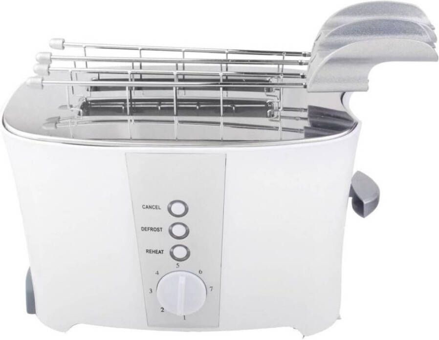 Broodrooster Met Tostiklemmen Extra Brede Sleuven Volledig RVS Broodrooster Met Toasttang Voor Gevulde Toasts Kruimellade Thermostaat Ontdooien- Opwarmen- Veiligheidssysteem