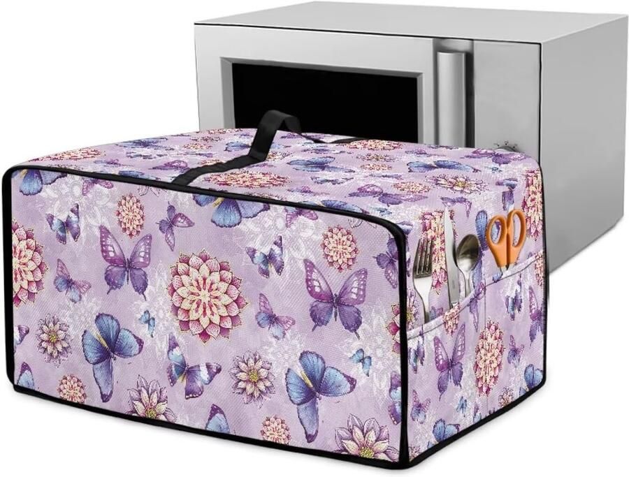 Broodrooster Oven Deksel Keukenapparatuurhoes Keuken Decoratie Met Handgreep Zijvak Medium 52x42x25cm Boho Mandala Vlinder