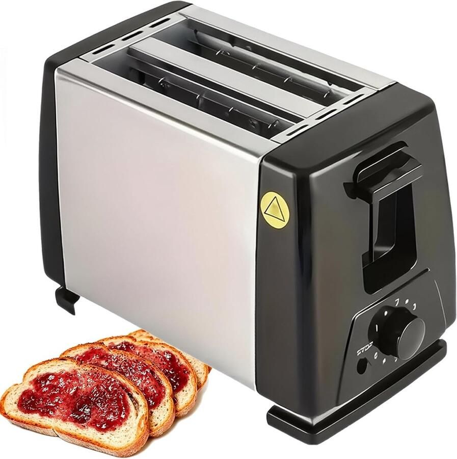 Broodrooster Oven Ontbijt Apparaat Dagelijks Ontbijt Automatisch Centreren Brede Sleuven Zilver