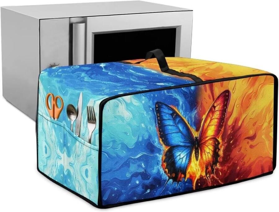 Broodrooster Ovenhoes Keuken Accessoire Apparaat Beschermen Met Handvat Zijvak Small 47x37x23cm Vlinder Vuur