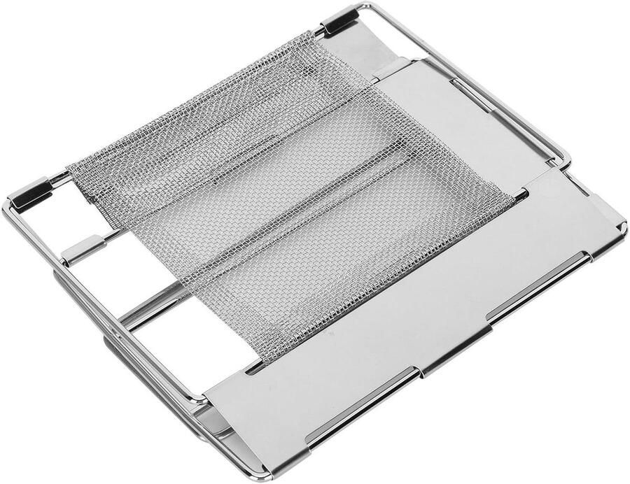 Broodrooster Rek Grillrek Keuken Broodjes Bakken Inklapbaar Ontwerp 30 x 22 cm Zilverkleurig