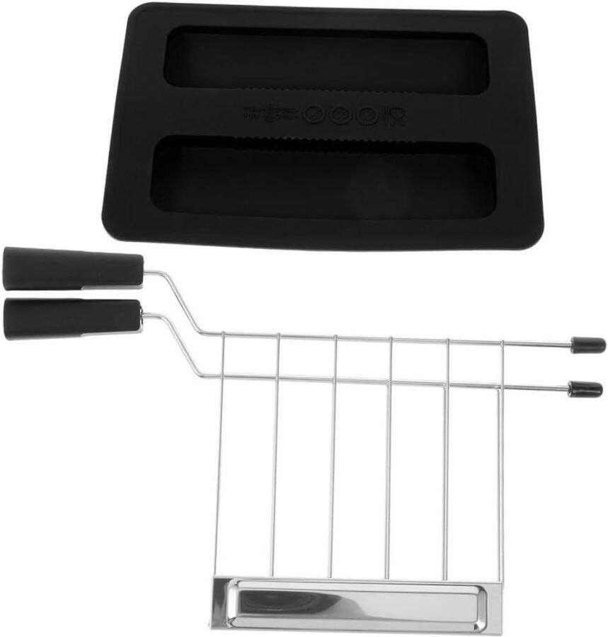 Broodrooster rek Toast accessoire Brood verwarmen Slijtvast materiaal 180 Grams Zwart