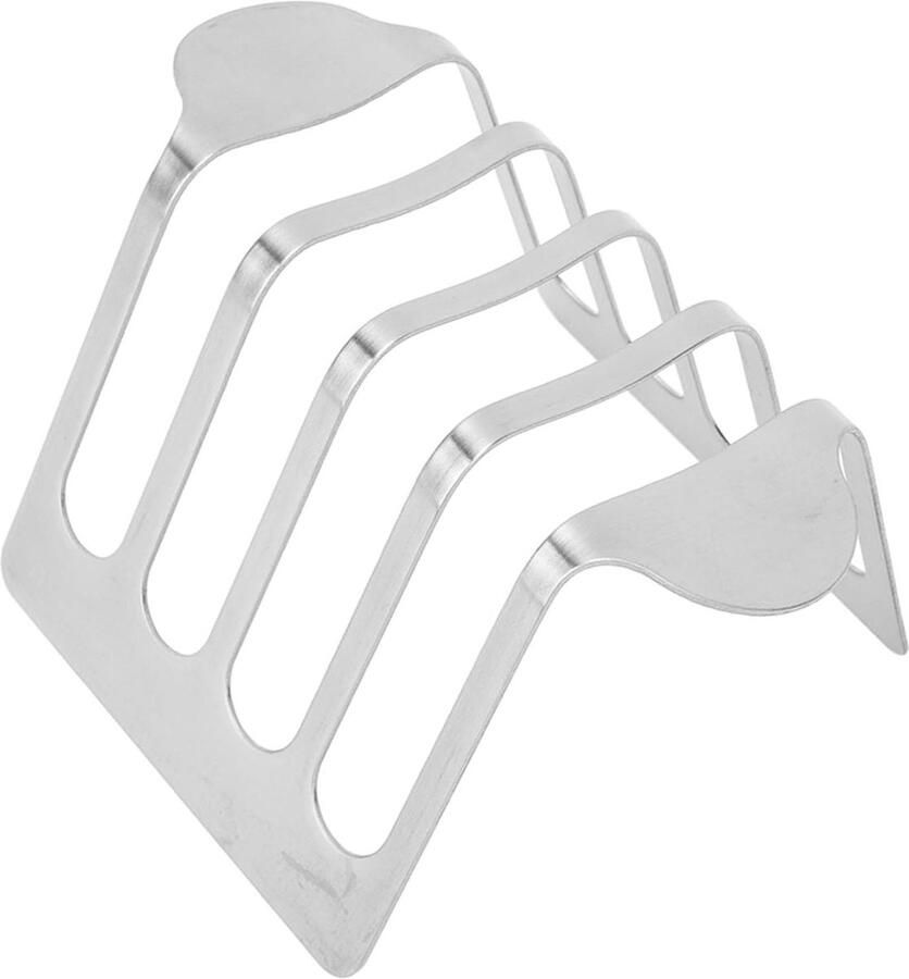 Broodrooster Rek Toast Houder Ontbijt Presentatie Roestvrij Staal 9 x 8 x 6 cm Zilver