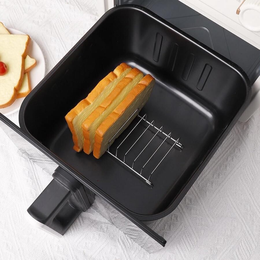 Broodrooster rekken Toast houders Ontbijt bereiden Roestvrij staal 2 stuks Zilver - Foto 1