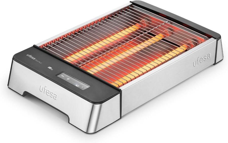 Broodrooster RVS 1000W Vermogen XL Formaat voor 4 Sneden Voor Gezinnen