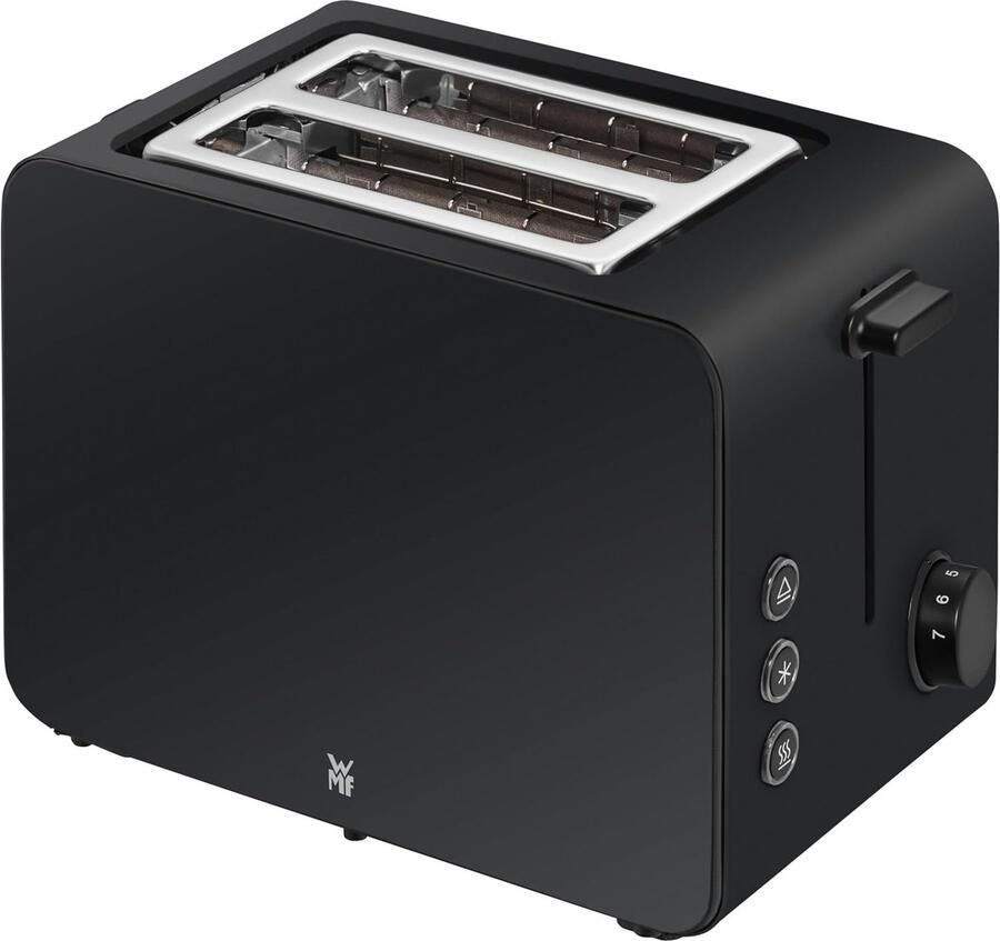 Broodrooster RVS Dubbele Sleuf Perfect Geroosterd Brood 7 Bruiningsniveaus 900 Watt Mat Zwart