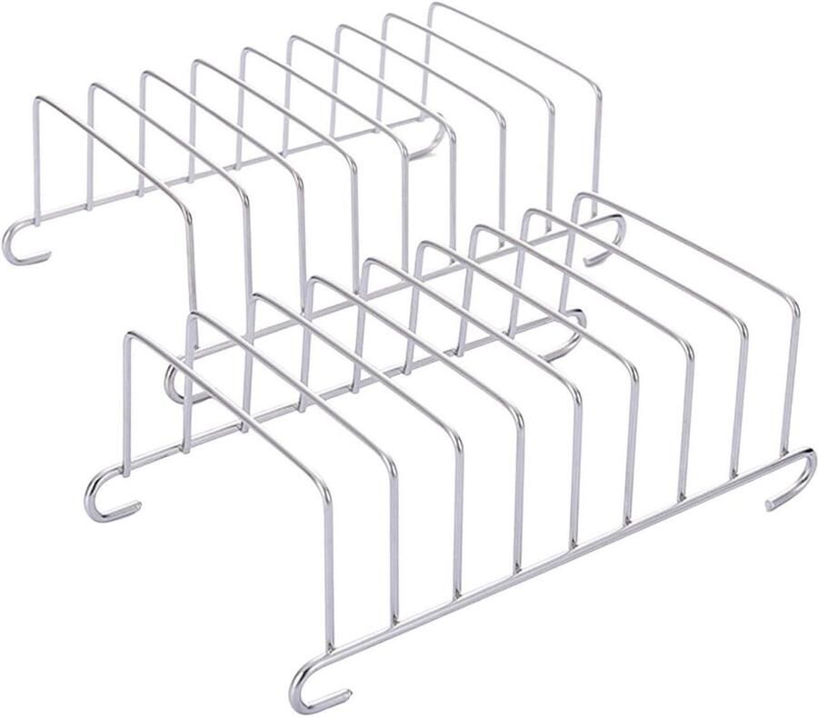 Broodrooster RVS Toastrek Broodstandaard Ontbijt Serveren 8 Sleuven Ontwerp 155 x 85 cm Zilver