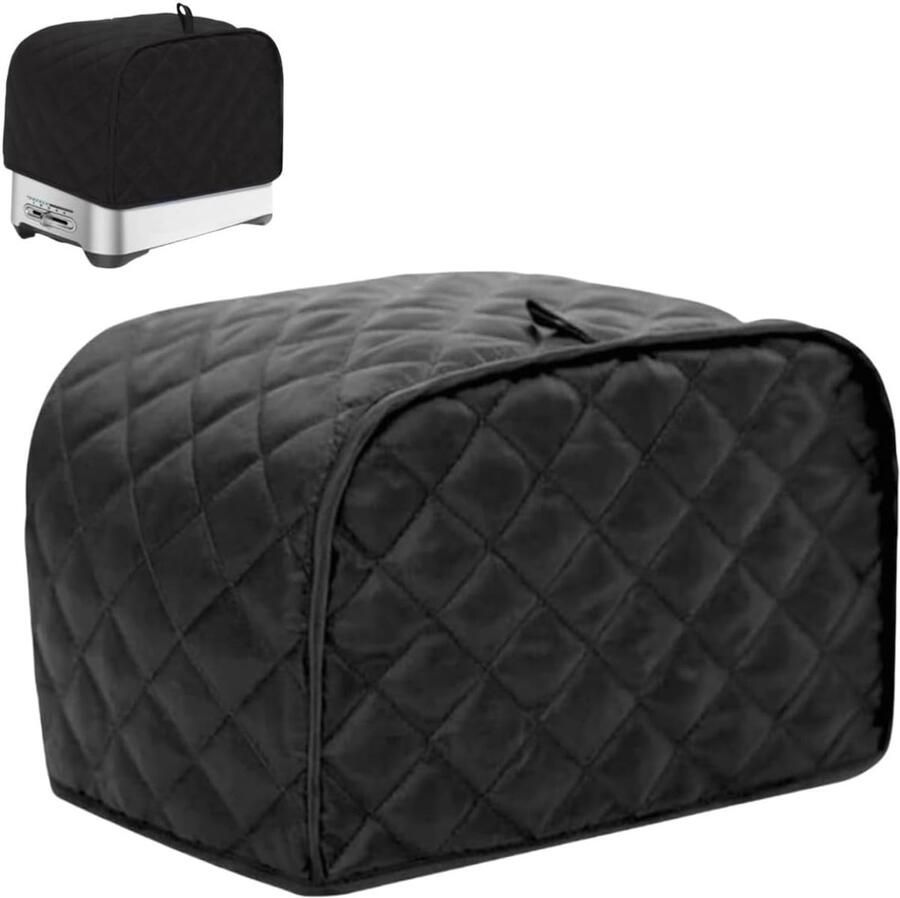 Broodrooster Stofhoes Broodrooster Cover Keuken Beschermen Zachte Binnenvoering 30 x 20 x 20 cm Zwart
