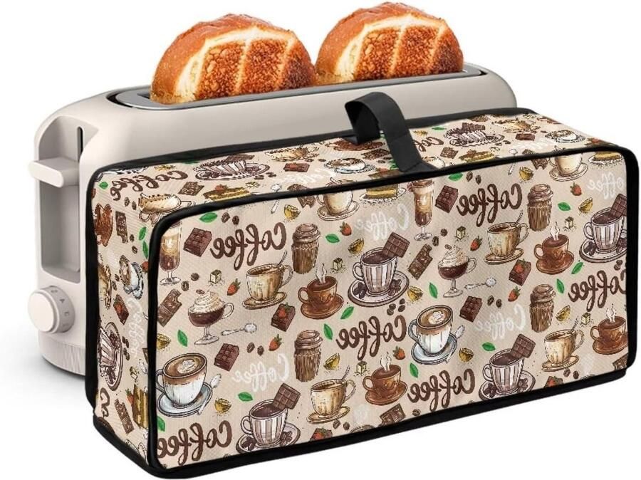 Broodrooster Stofkap Broodroosterhoes Keuken Apparaten Beschermen Hittebestendig Anti-kras 40x9x17 cm Koffie Beige