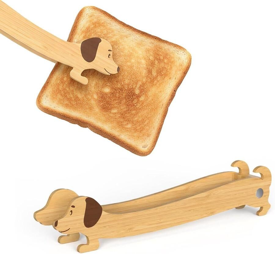Broodrooster Tang Houten Keukentang Toast Pakken Bamboe Materiaal Niet Vaatwasserbestendig Natuurlijk