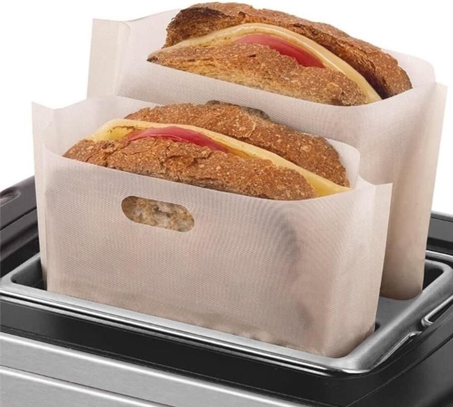 Broodrooster Tassen Sandwich Tassen Brood Roosteren Herbruikbaar Gemak 17x19 cm Beige