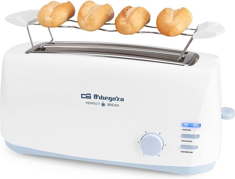 Broodrooster Toast Apparaat Ontbijt Bereiden Vier Broodjes Tegelijk 1400 Watt Roestvrij Staal