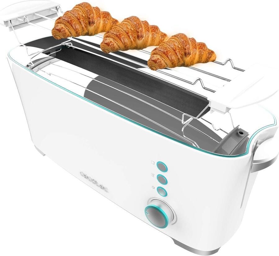 Broodrooster Toast&Taste Extra W 1000W Vermogen Dubbele XL Gleuf voor dikke broden Zelfcentrerend systeem 7 Roosterstanden Automatische uitwerping Kruimellade