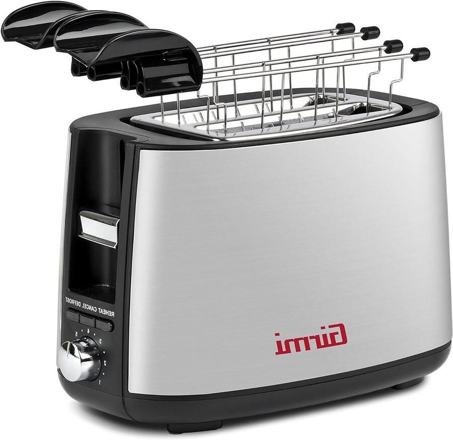 Broodrooster Toastapparaat Ontbijt Bereiden 7 Kookstanden 750 Watt Roestvrij staal