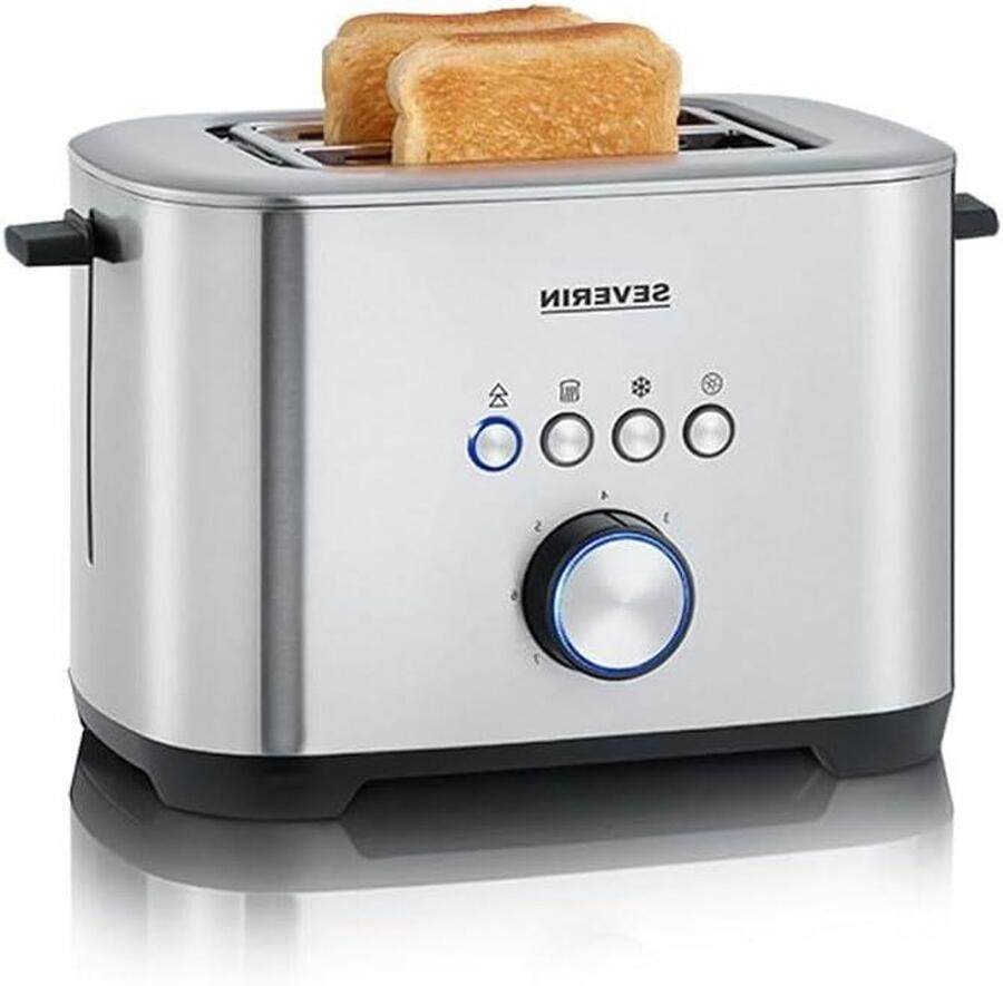 Broodrooster Toastapparaat Ontbijt Bereiden Bagelfunctie XXL Sneetjes Roestvrij Staal