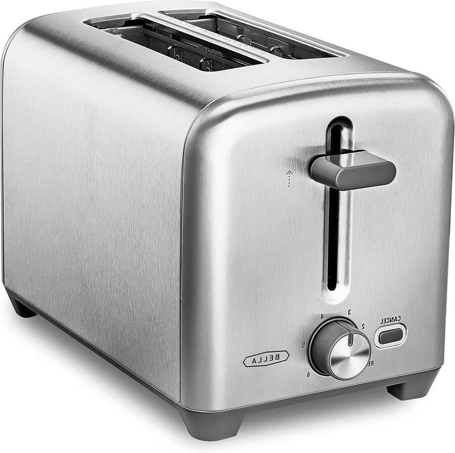 Broodrooster Toastapparaat Ontbijt Bereiden Extra brede sleuven 2 sneden Staal