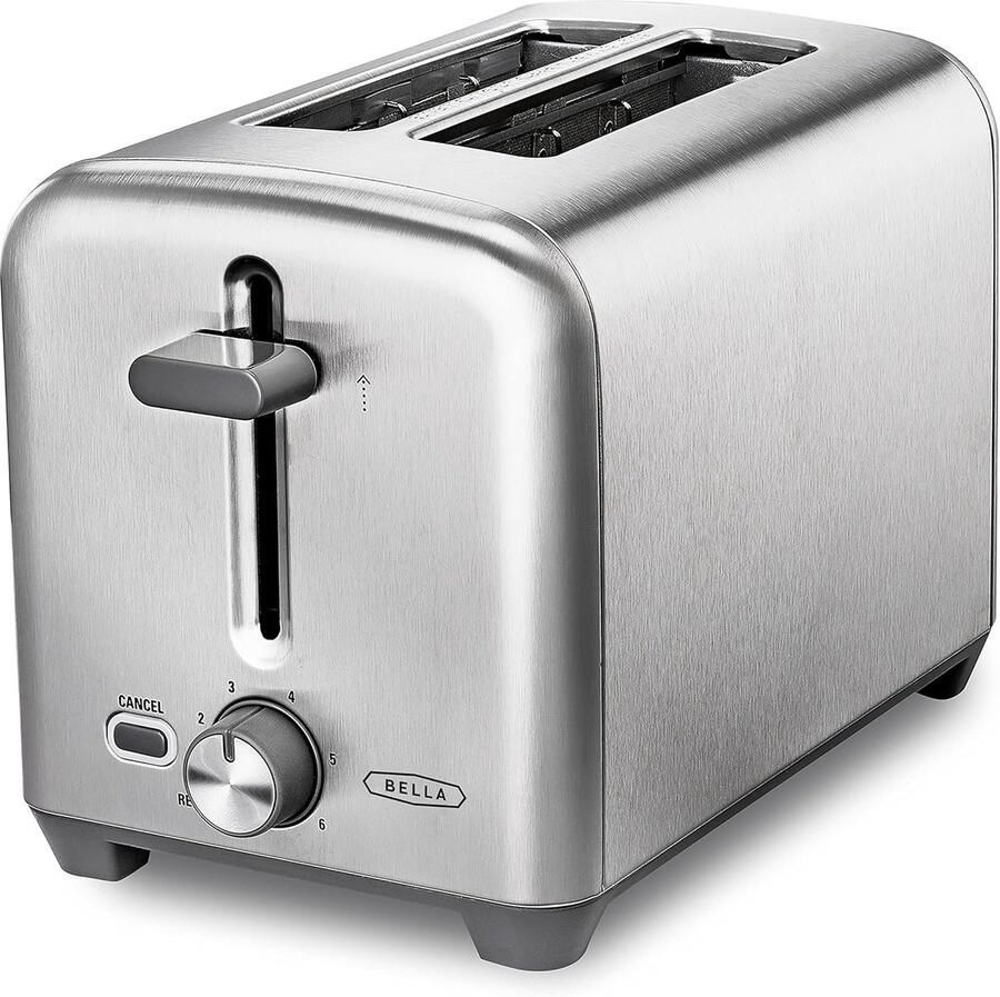 Broodrooster Toastapparaat Ontbijt Bereiden Extra brede sleuven 2 sneden Staal