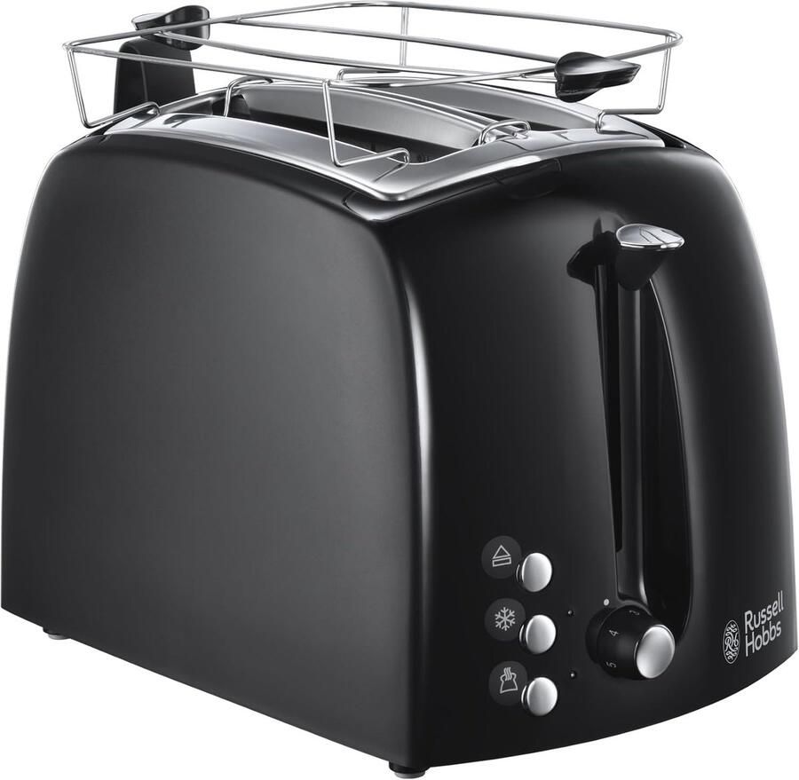Broodrooster Toastapparaat Ontbijt Bereiden Extra brede sleuven 31x27x21 cm Zwart