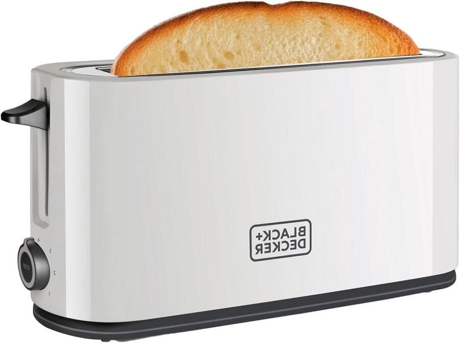 Broodrooster Toastapparaat Ontbijt Bereiden Extra Lange Sleuf 1000 W Wit