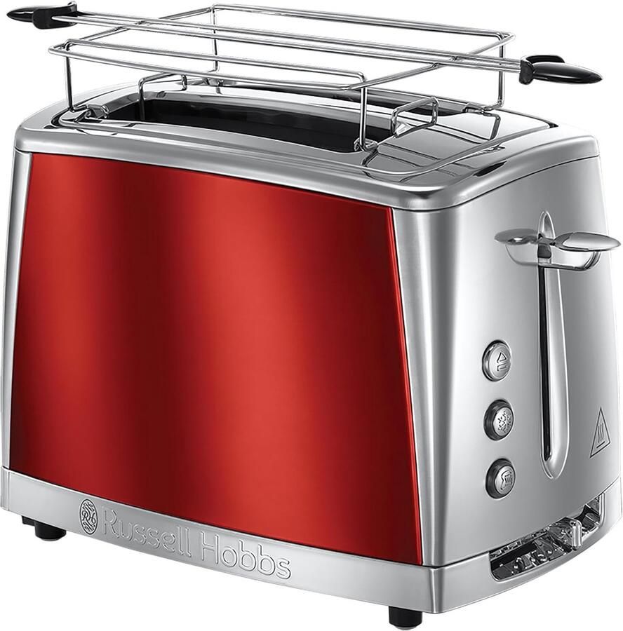 Broodrooster Toastapparaat Ontbijt Maken Snelle Toast Technologie 23x29x17 cm Rood