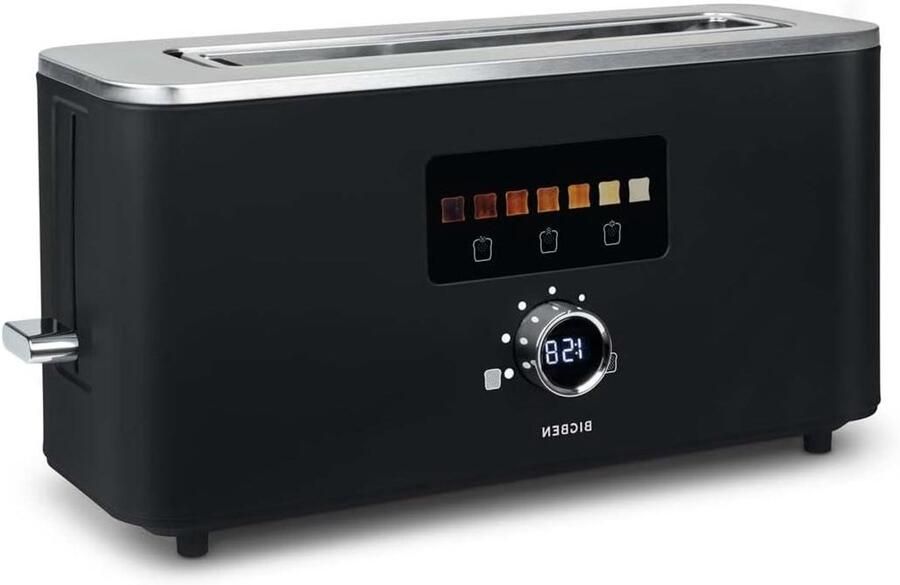 Broodrooster Toastapparaat Perfect Brood Roosteren 7 Bruiningsniveaus 850 Watt Zwart