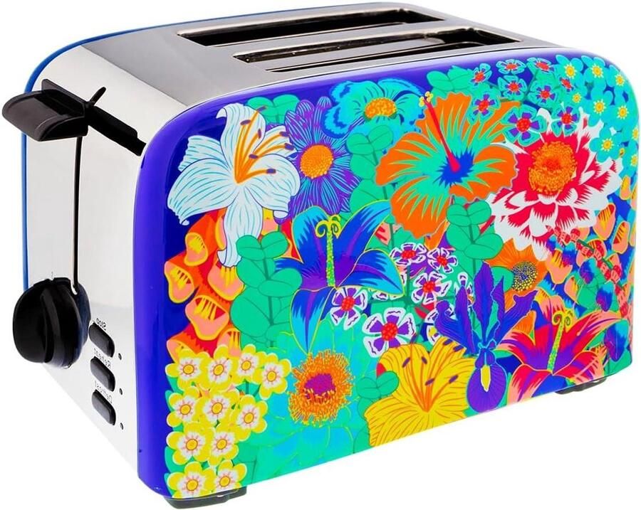Broodrooster Toastmachine Ontbijt Bereiden Vintage Design 2 Sleuven Boeket - Foto 1