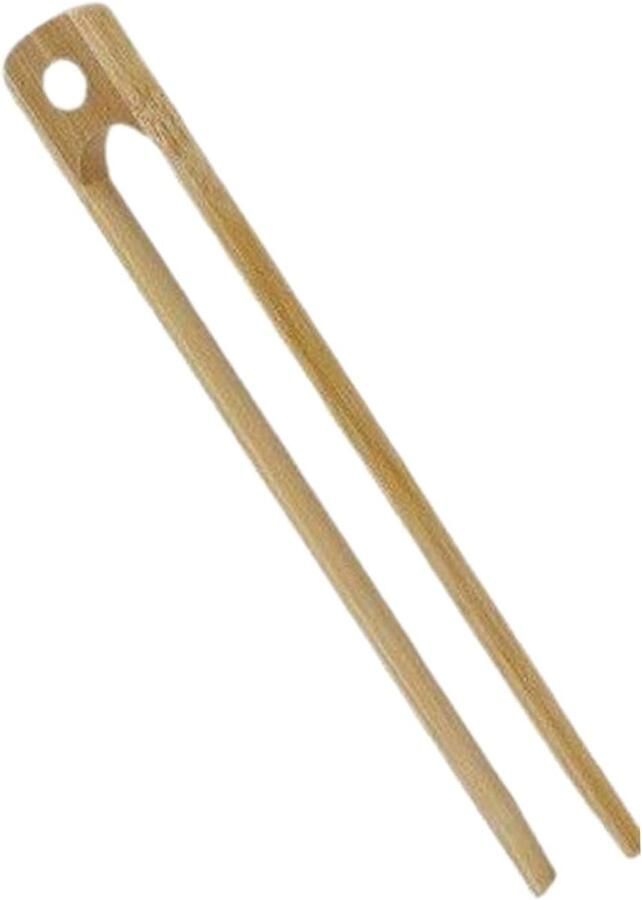 Broodrooster Tongs Houten Keukentang Toast Pakken Ingebouwde Magneet 22 cm Houtkleur