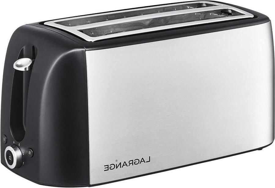 Broodrooster Tosti Apparaat Lekker Ontbijten Extra Lange Sleuven 1400 Watt Roestvrij Staal