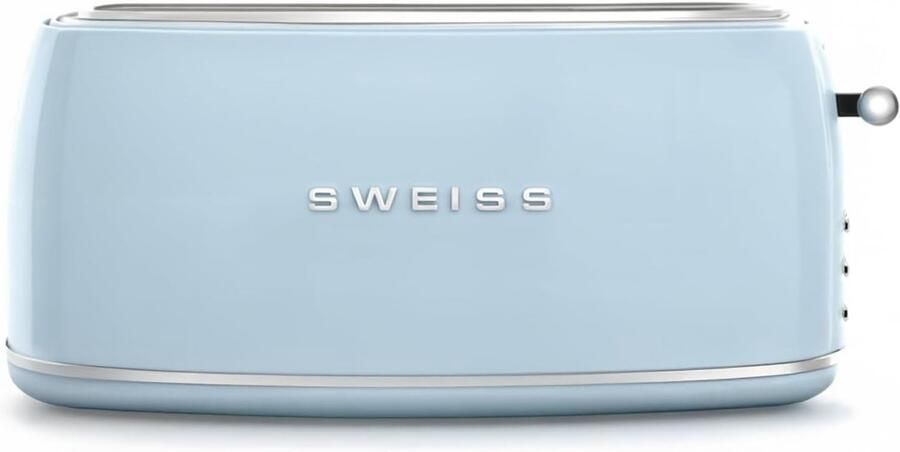 Broodrooster Tosti Apparaat Ontbijt Bereiden 6 Bruiningsniveaus 4 Sneetjes Blauw