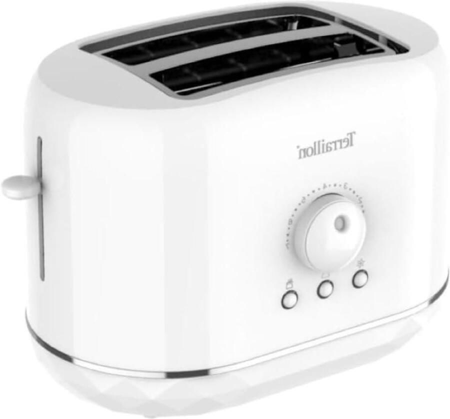 Broodrooster Tosti Apparaat Ontbijt Bereiden 6 Roosterstanden 2 Sleuven Wit