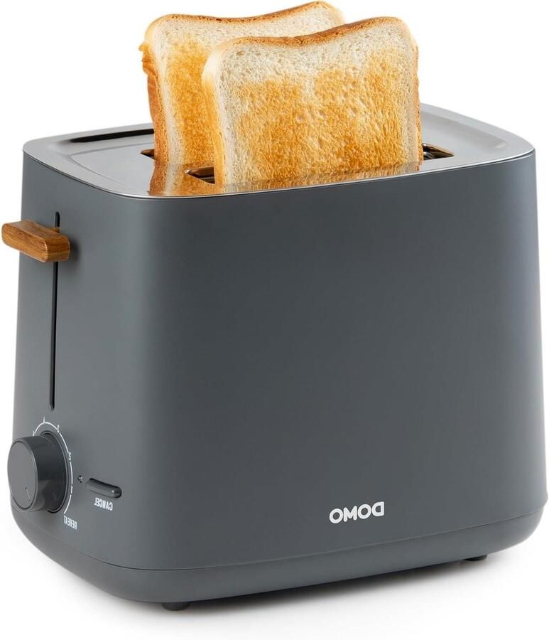 Broodrooster Tosti Apparaat Ontbijt Maken Automatische Centrering 2 Slots Mat Grijs