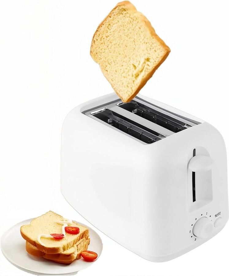 Broodrooster Tosti Apparaat Ontbijt Maken Extra Lange Sleuven 2 Slices Zilver