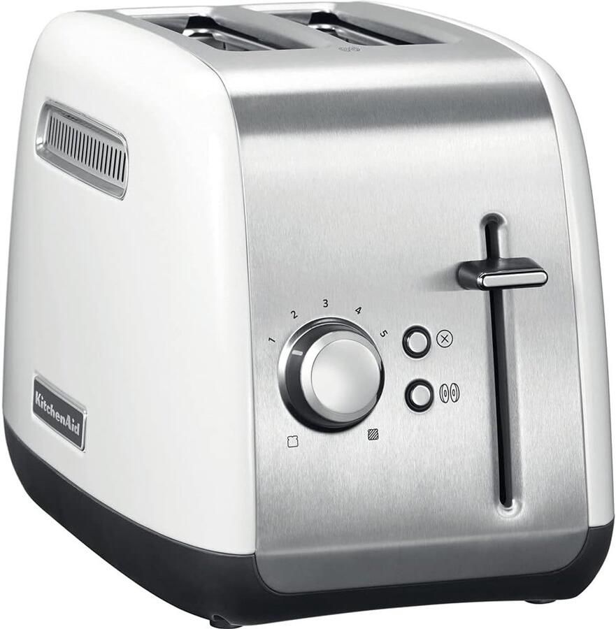 Broodrooster Twee Plakken Klassieke Broodrooster Dagelijks Ontbijt Hoge Lift Functie 21 cm Hoogte Wit