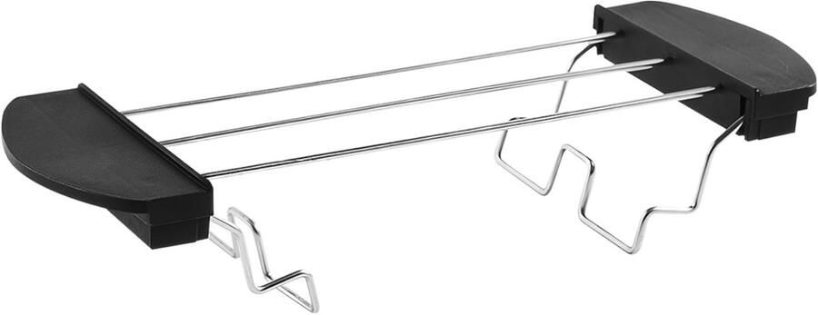 Broodrooster Warming Rack Toast Houder Brood Warm Houden Inklapbaar Roestvrij Staal 26cm Zwart