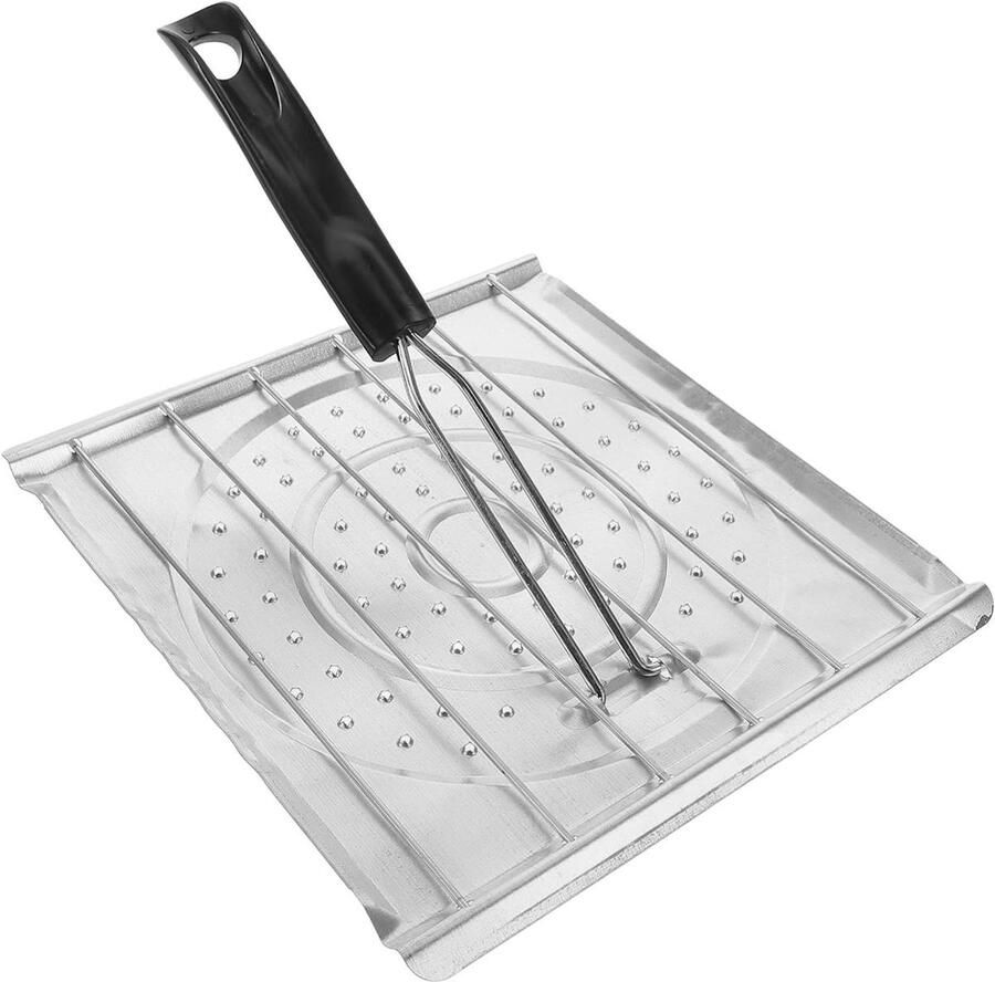 Broodrooster Warmteverdeler Grillrek Thuis Keuken Opvouwbare Handgreep Rond Zilver