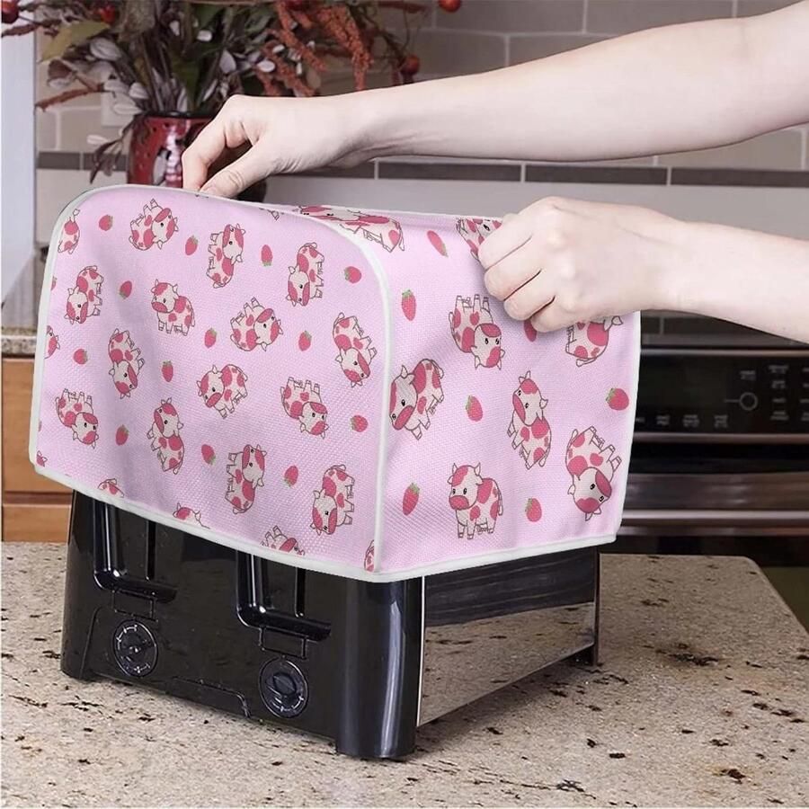 Broodroosterhoes Afdekhoes Broodrooster Keuken Beschermen Stof- en Vlekbestendig 29 x 20 x 19 cm Roze
