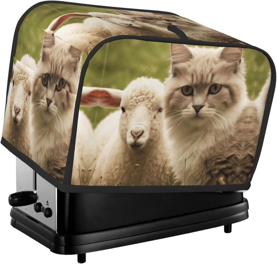 Broodroosterhoes Broodmachine Cover Keuken Organiseren Waterdicht Ademend 29x20x19 cm Zwart